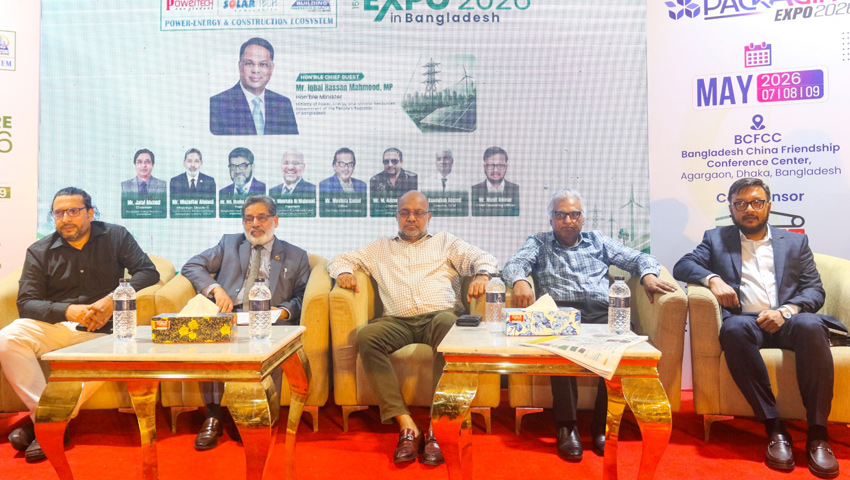 বৃহস্পতিবার ঢাকায় অনুষ্ঠিত হয়েছে ‘পাওয়ার, এনার্জি অ্যান্ড ইনফ্রাস্ট্রাকচার এক্সপো ২০২৬’-এর উদ্বোধনী অনুষ্ঠান। ছবি : সময়ের আলো